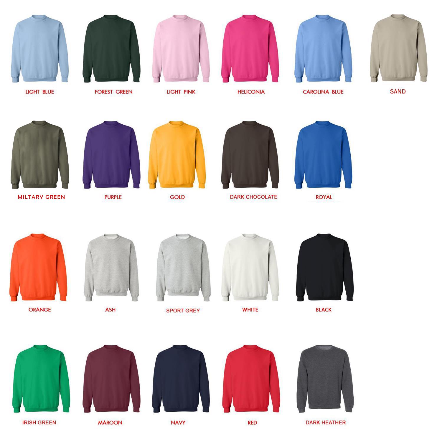 sweatshirt color chart - Violet Evergarden Shop