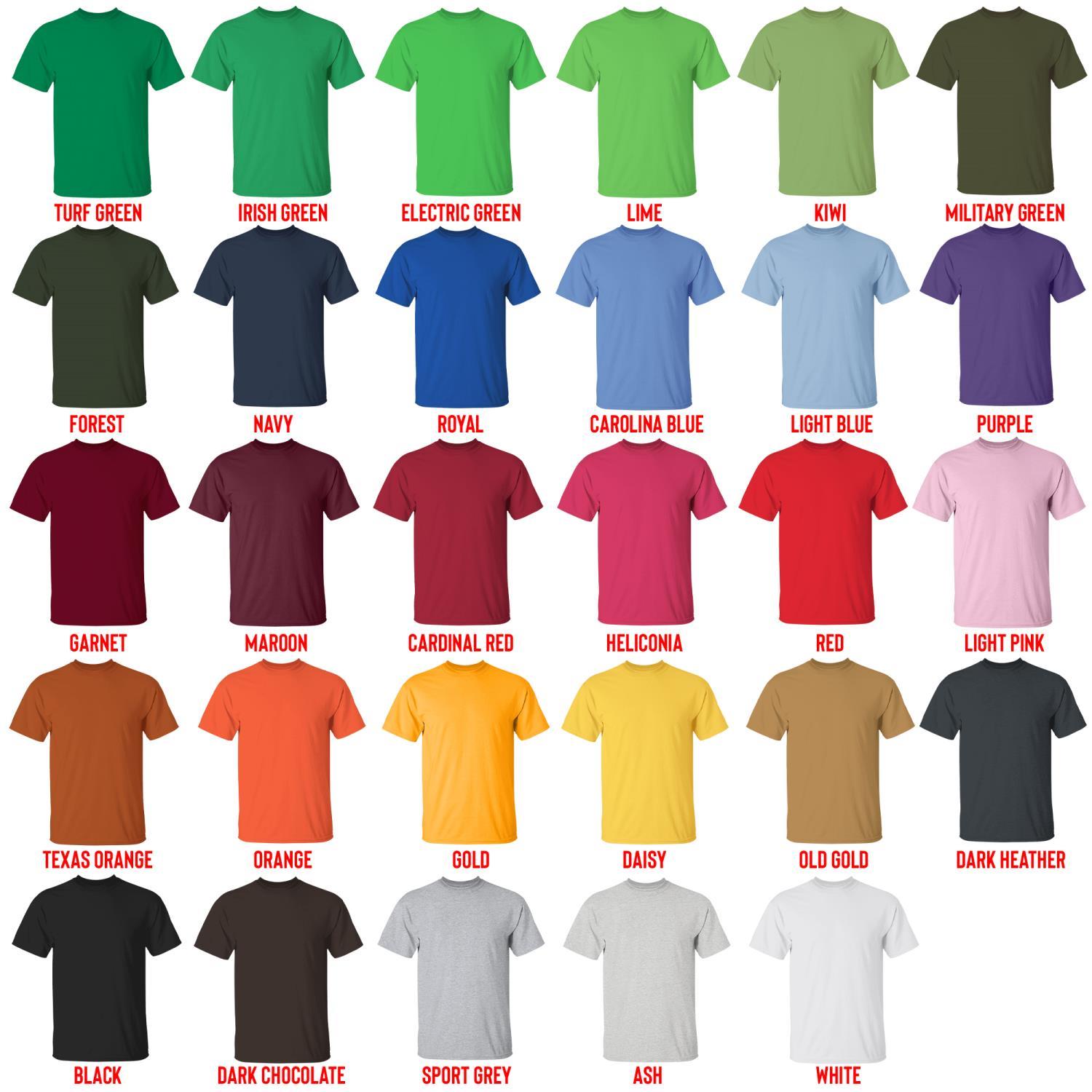 t shirt color chart - Violet Evergarden Shop