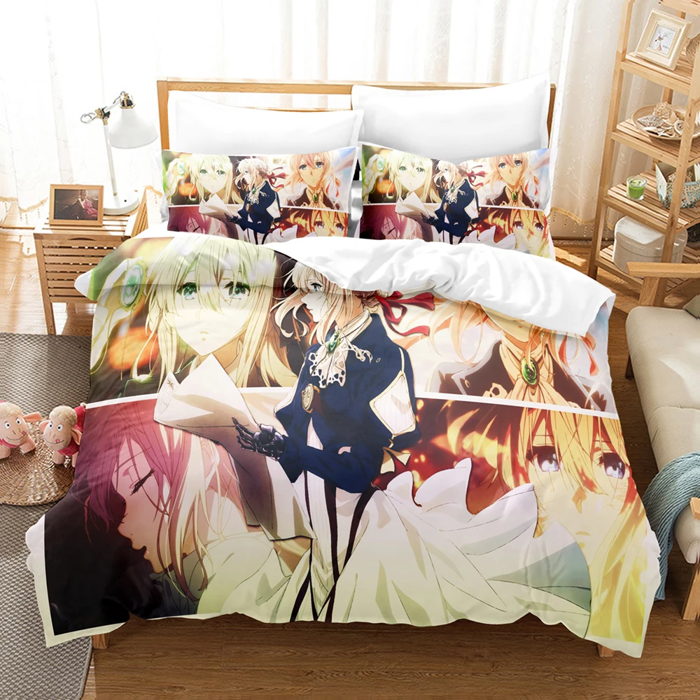 Hot Anime Violet Evergarden Wonderfull Bedding Sets