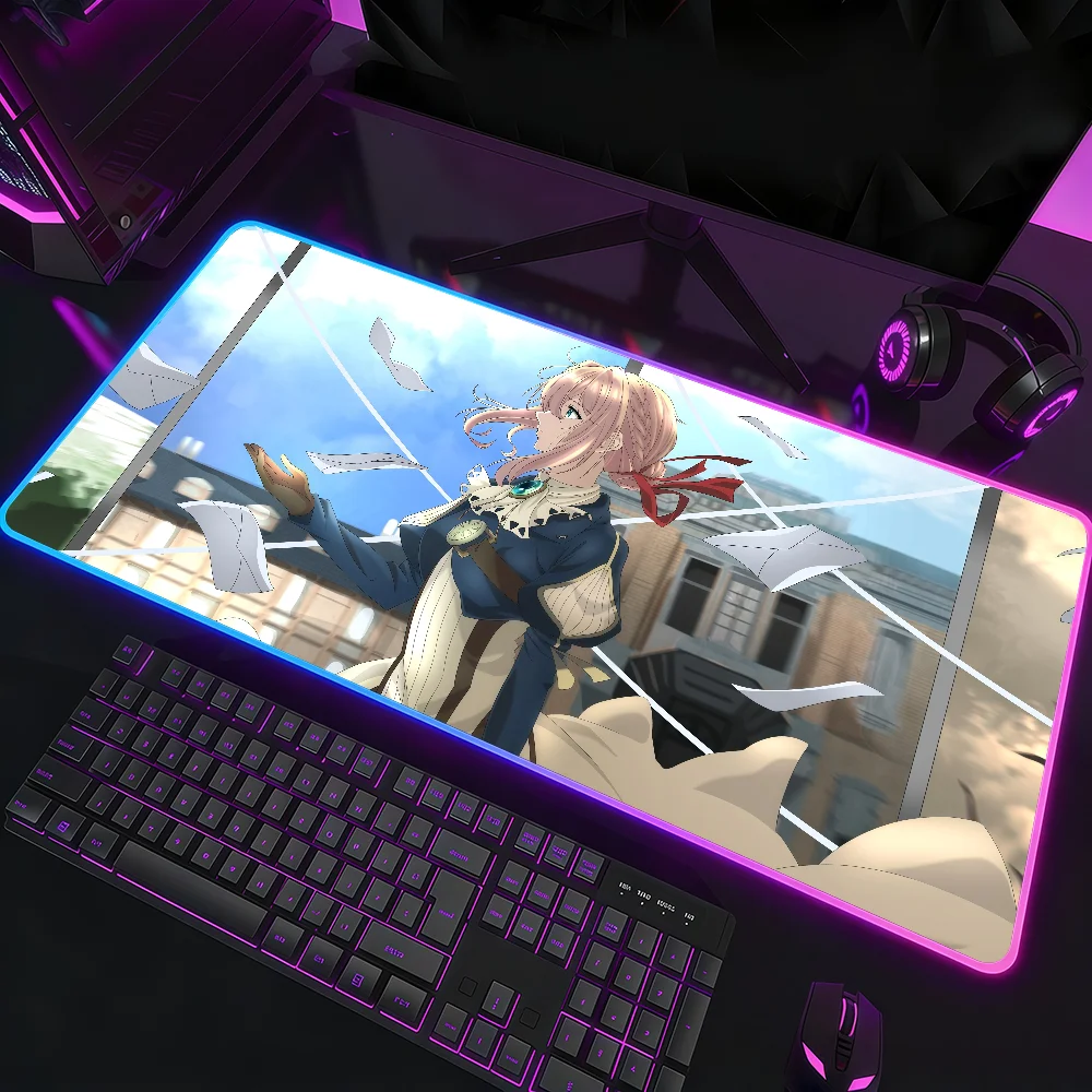 Violet Evergarden Violet Character RGB LED Mouse Pad