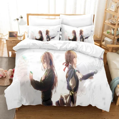 Anime Violet Evergarden Classic Design Bedding Sets
