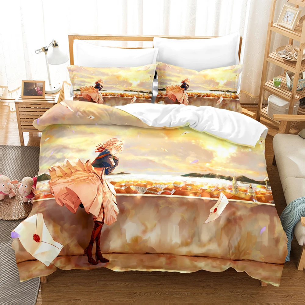 Anime Violet Evergarden Character Violet Bassic Bedding Sets