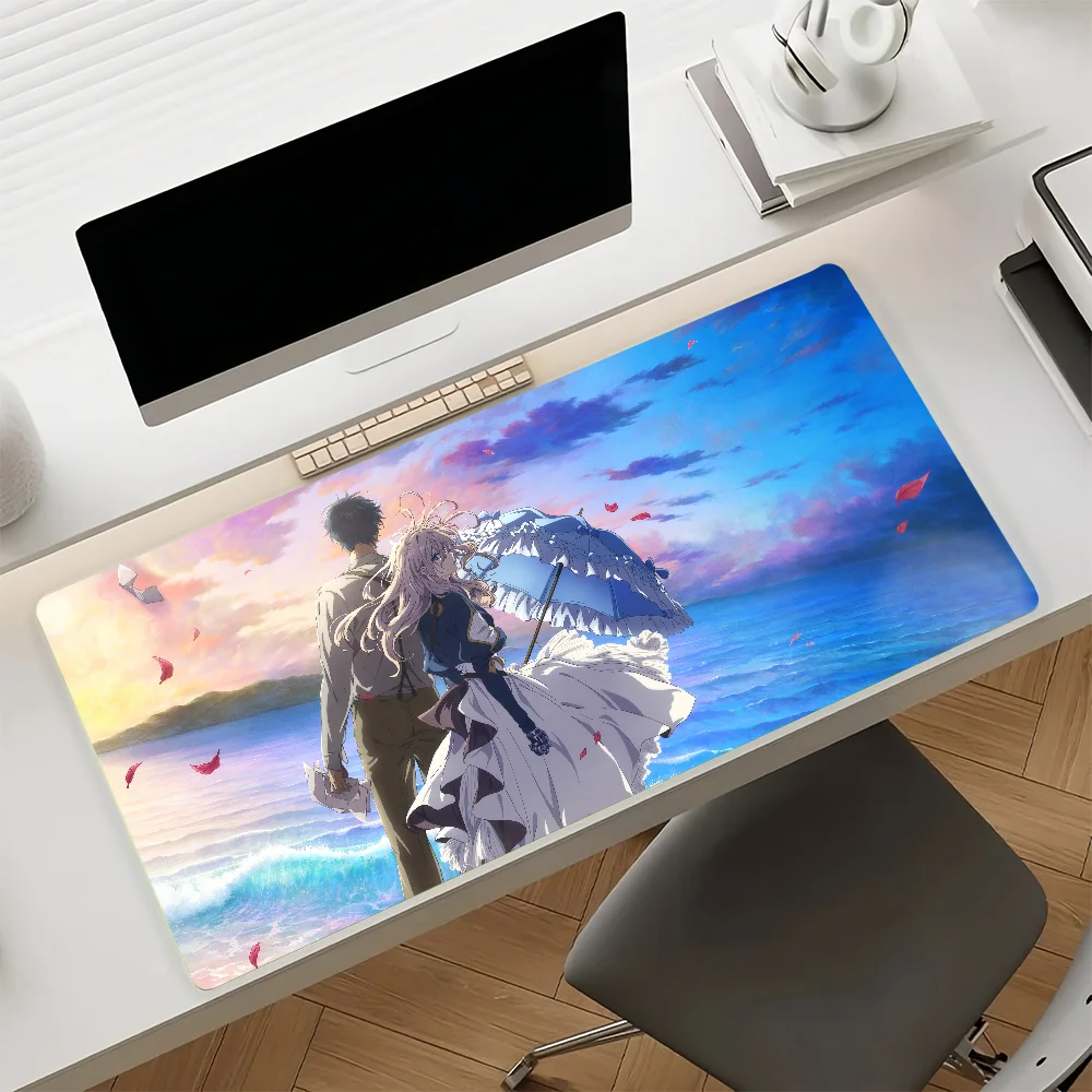 Anime Violet Evergarden Gilbert Bougainvillea Couple Mouse Pad