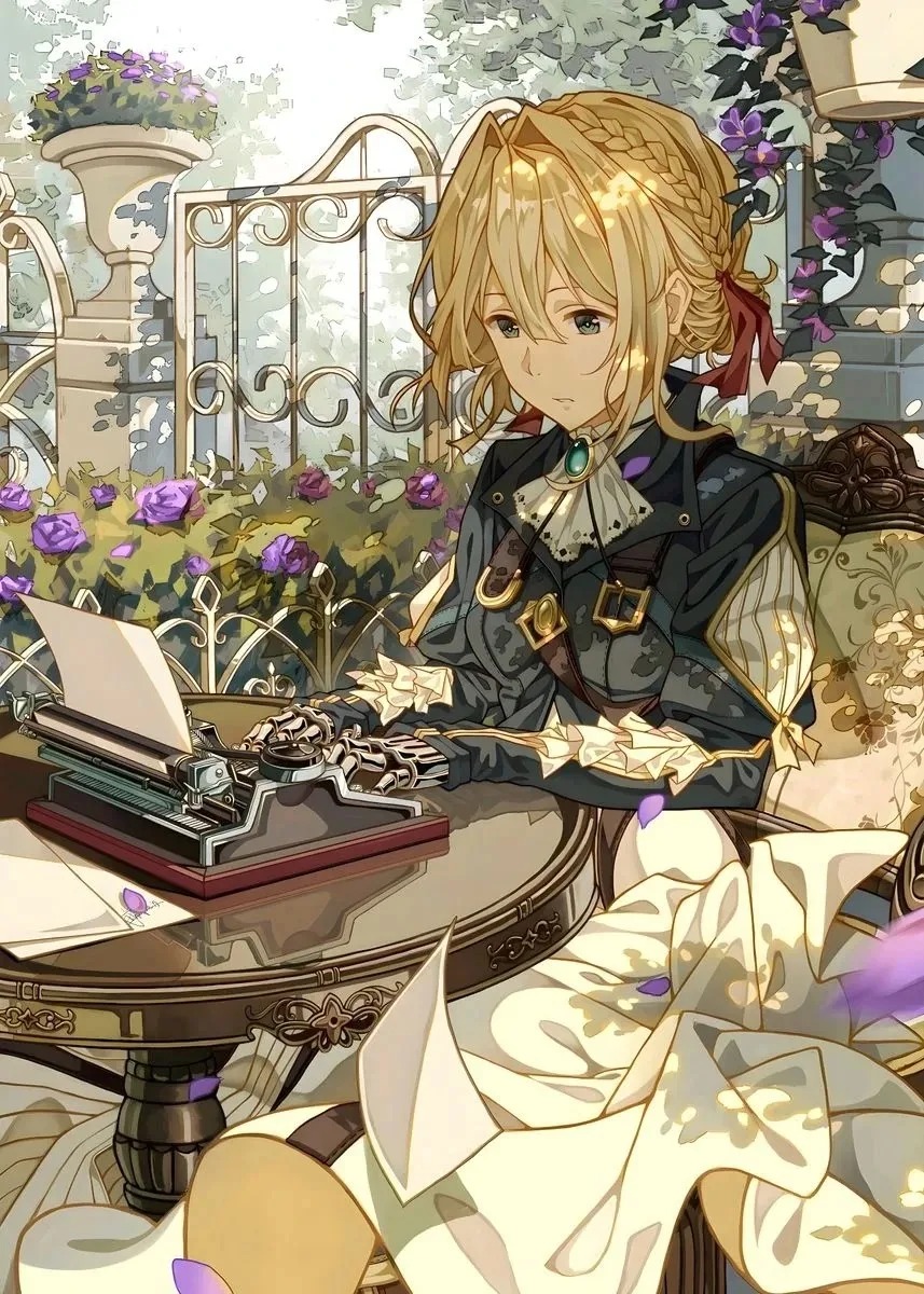 Anime Violet Evergarden Vintage Canvas Poster