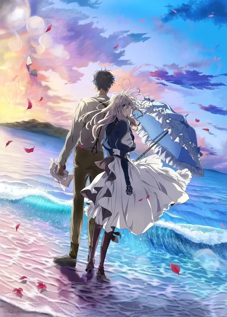Anime Violet Evergarden Gilbert And Violet Couple Canvas Poster