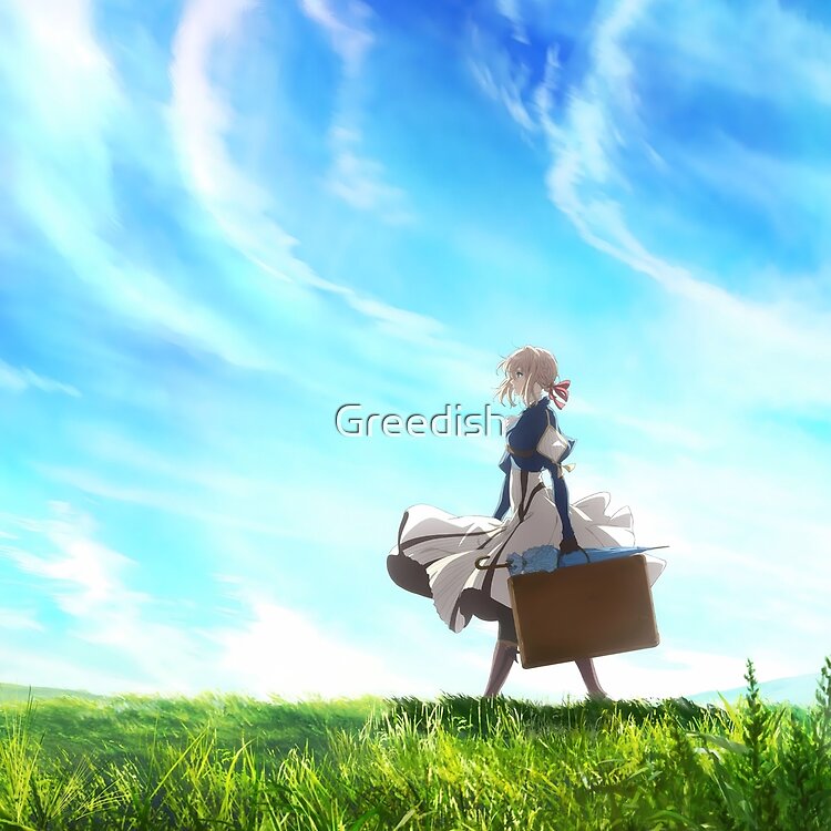 Hot Anime Violet Evergarden Blue Sky Tote Bag - Image 2
