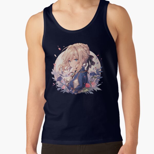 Violet Evergarden So Beautifull Floral Graphic Tank Top - Image 5