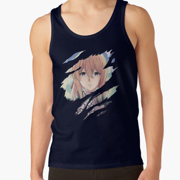 New Collection Violet Evergarden Ripped Graphic Tank Top - Image 5