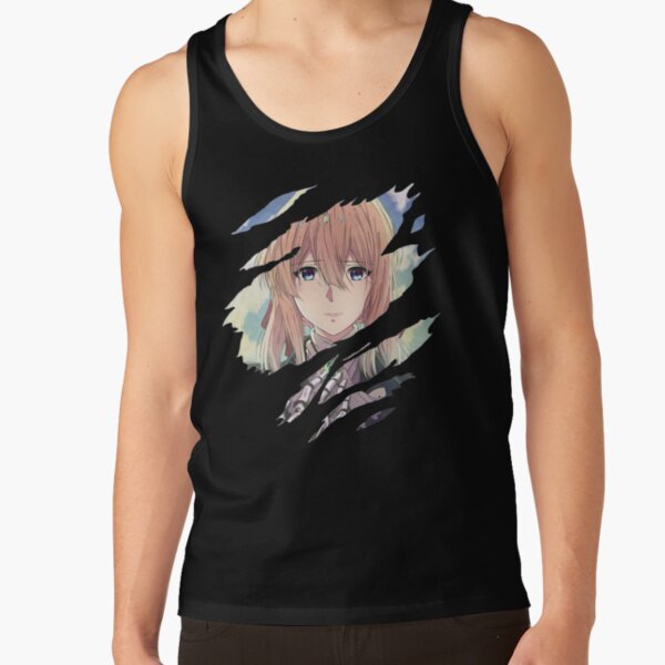 New Collection Violet Evergarden Ripped Graphic Tank Top