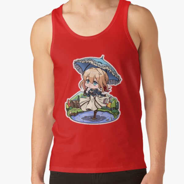 Anime Violet Evergarden - Chibi Violet Character Tank Top - Image 4