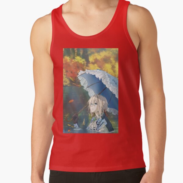 Anime Violet Evergarden - Violet Character And Lake Tank Top - Image 4