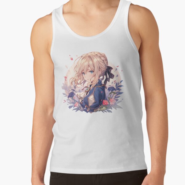 Violet Evergarden So Beautifull Floral Graphic Tank Top - Image 2