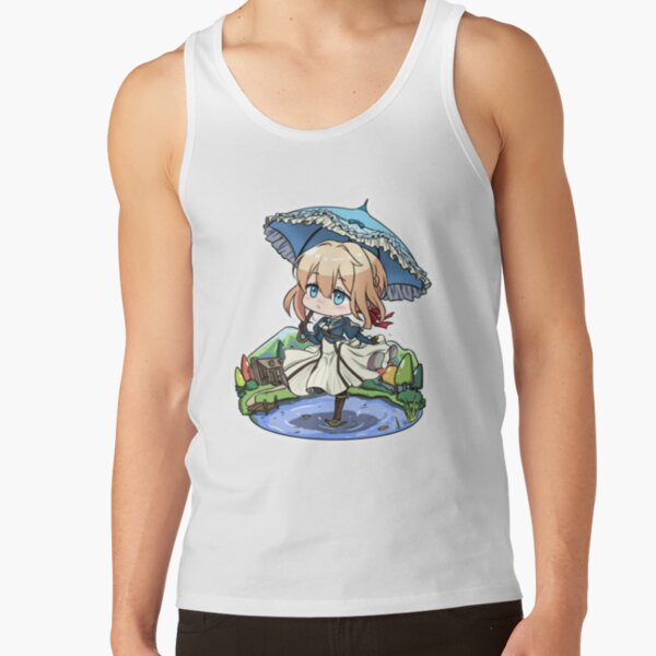 Anime Violet Evergarden - Chibi Violet Character Tank Top - Image 2