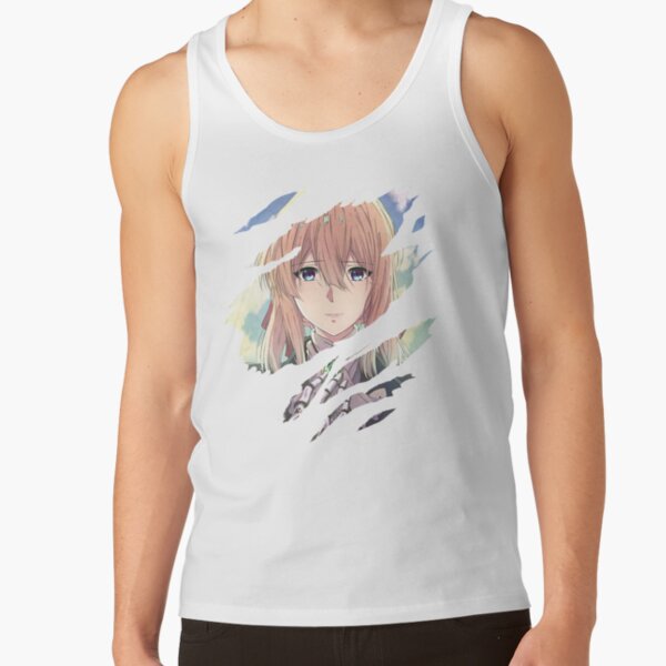 New Collection Violet Evergarden Ripped Graphic Tank Top - Image 2