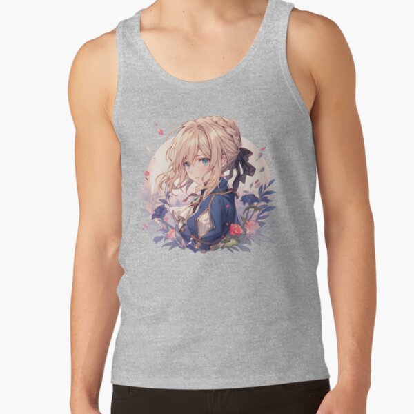 Violet Evergarden So Beautifull Floral Graphic Tank Top - Image 3