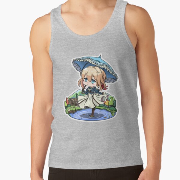 Anime Violet Evergarden - Chibi Violet Character Tank Top - Image 3