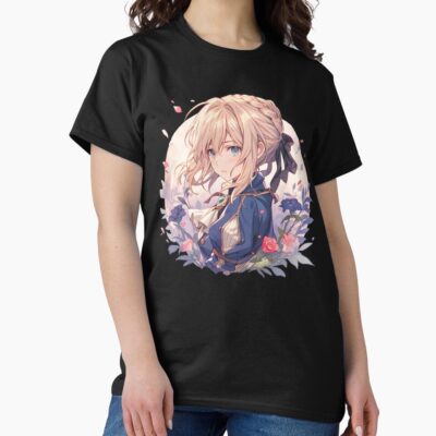 Violet Evergarden So Beautifull Floral Graphic T-shirt