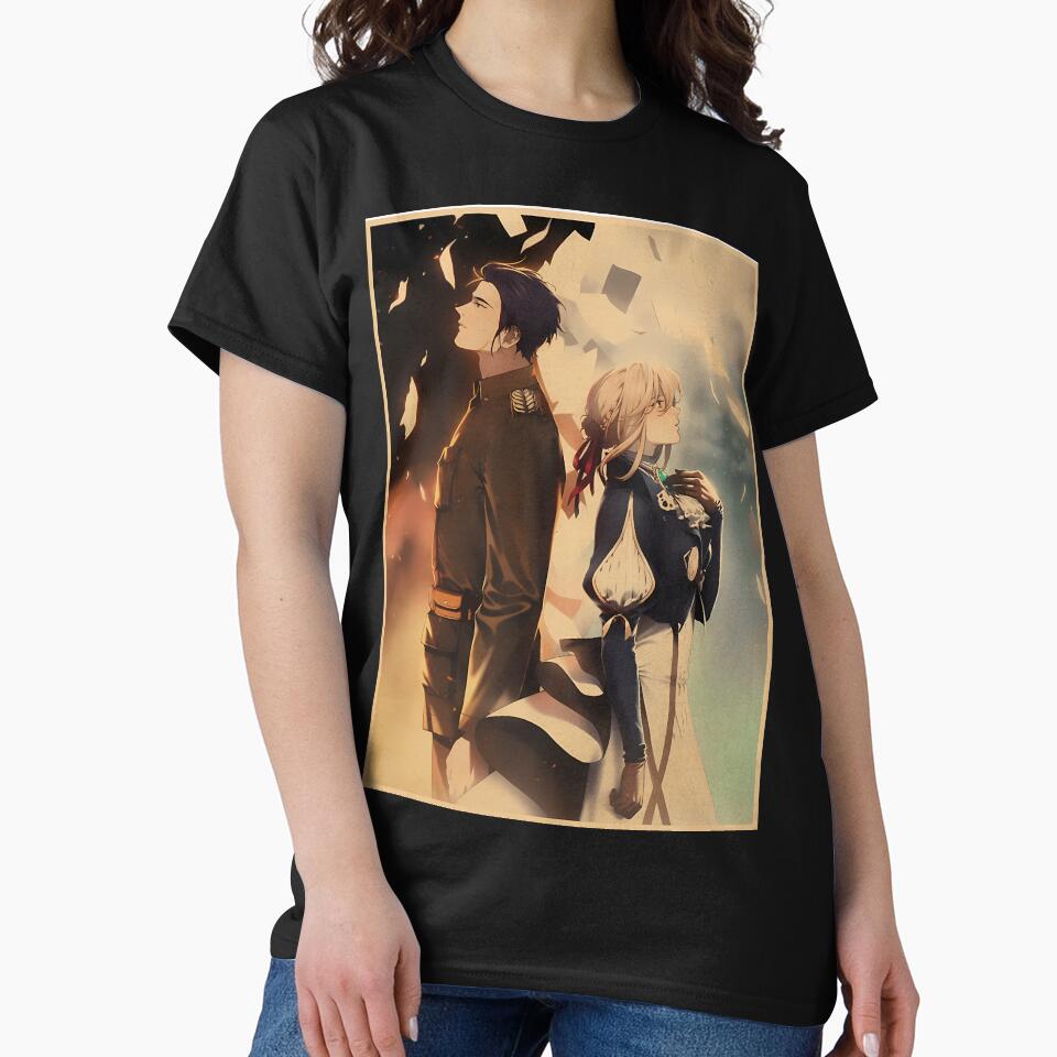 New Collection Violet Evergarden Retro Graphic T-shirt