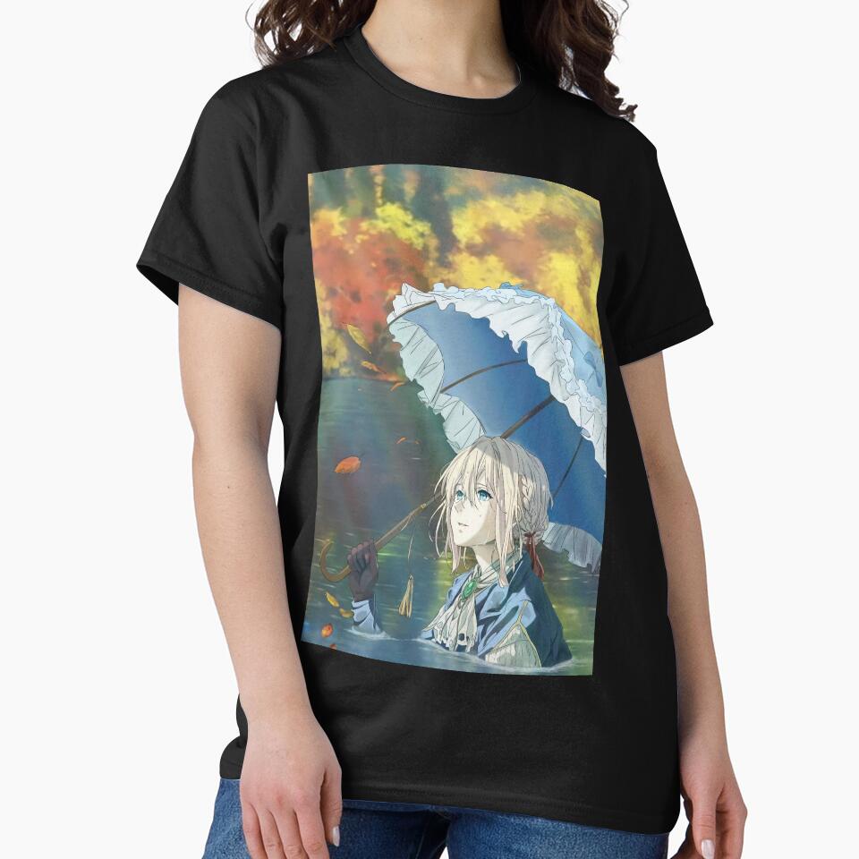 Anime Violet Evergarden - Violet Character And Lake T-shirt - Image 2