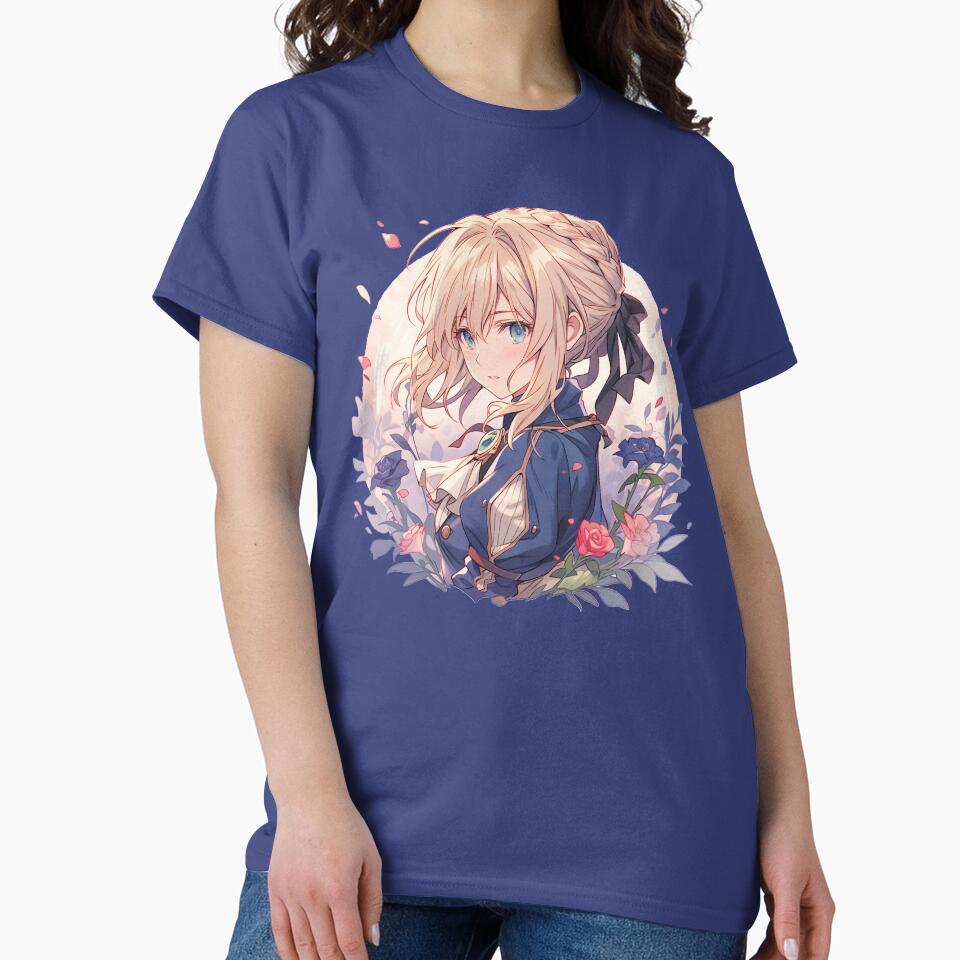 Violet Evergarden So Beautifull Floral Graphic T-shirt - Image 4