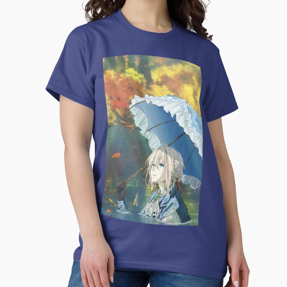 Anime Violet Evergarden - Violet Character And Lake T-shirt - Image 4