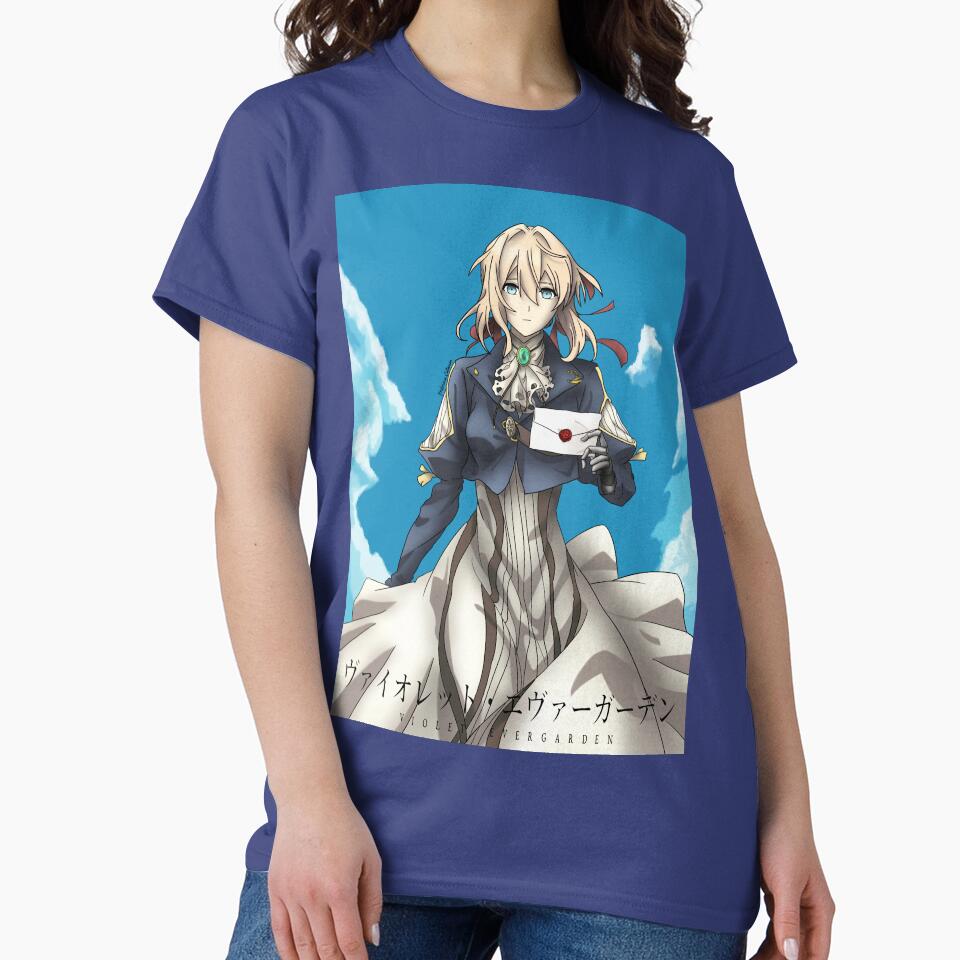 Violet Evergarden Blue Sky Letter T-shirt - Image 4