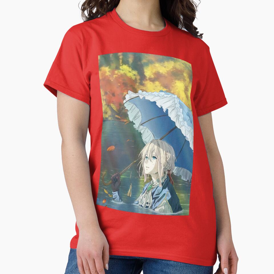 Anime Violet Evergarden - Violet Character And Lake T-shirt - Image 5