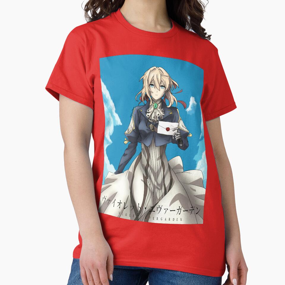 Violet Evergarden Blue Sky Letter T-shirt - Image 5
