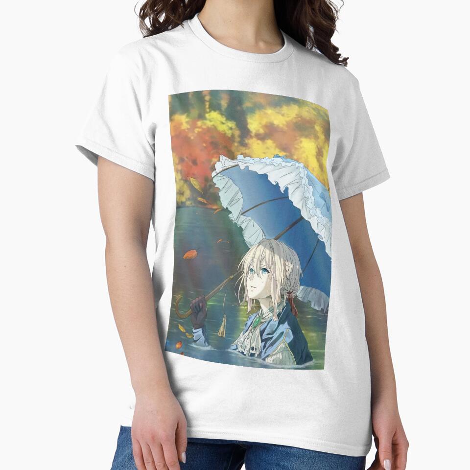 Anime Violet Evergarden - Violet Character And Lake T-shirt