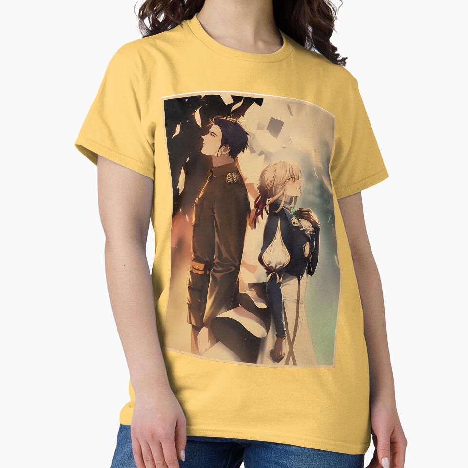 New Collection Violet Evergarden Retro Graphic T-shirt - Image 6