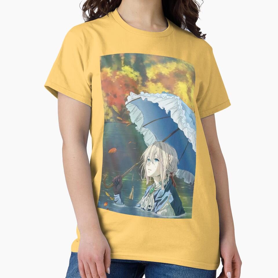 Anime Violet Evergarden - Violet Character And Lake T-shirt - Image 6