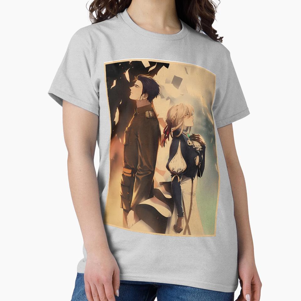 New Collection Violet Evergarden Retro Graphic T-shirt - Image 3