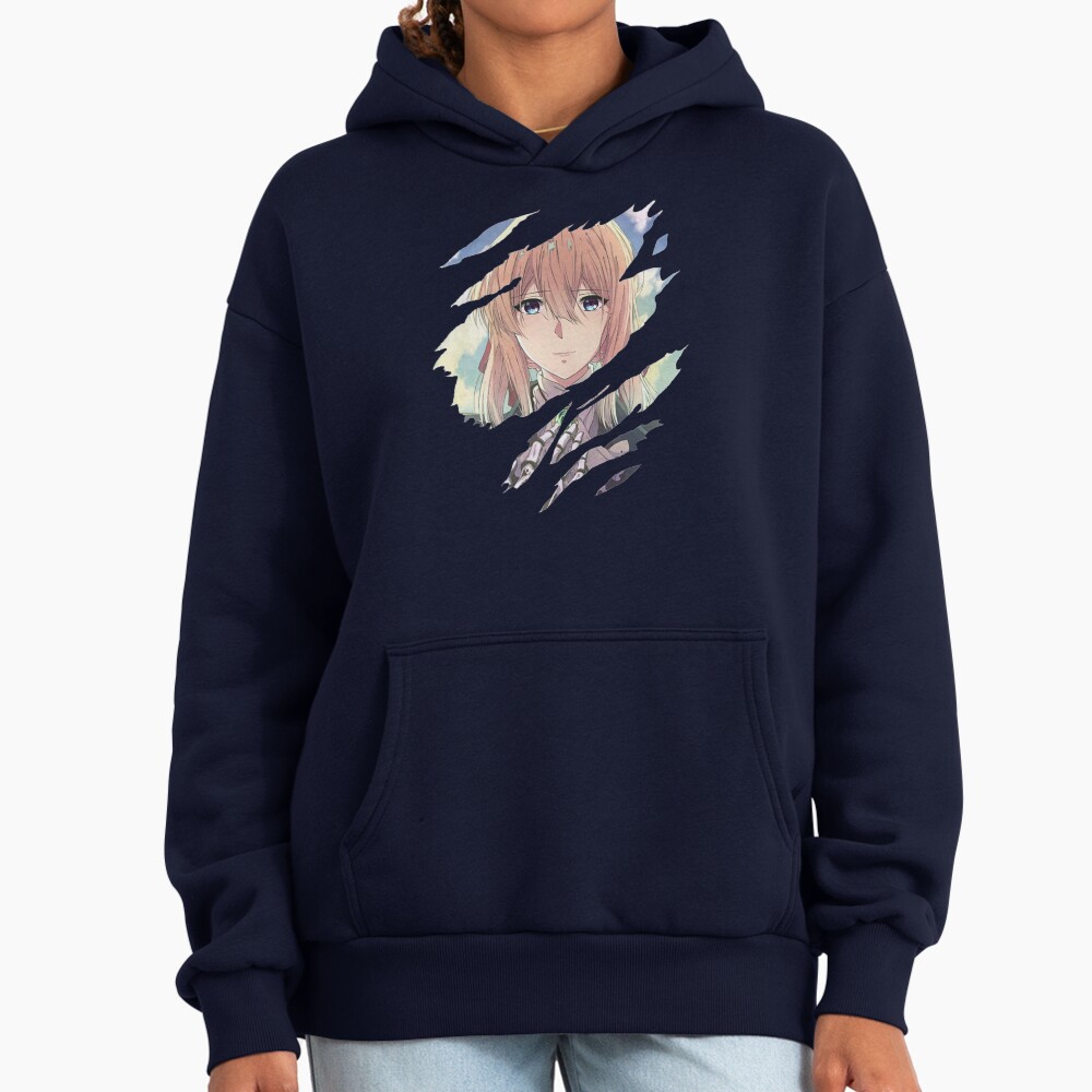 New Collection Violet Evergarden Ripped Graphic Hoodie - Image 5