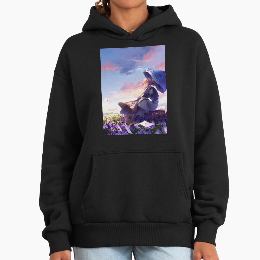 Violet Evergardan Beautiful Cover Image Hoodie - Image 2