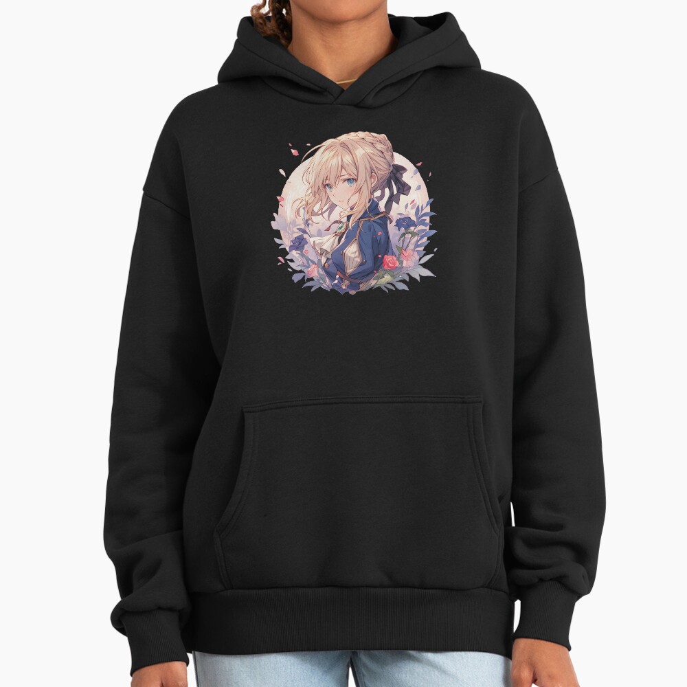 Violet Evergarden So Beautifull Floral Graphic Hoodie - Image 3