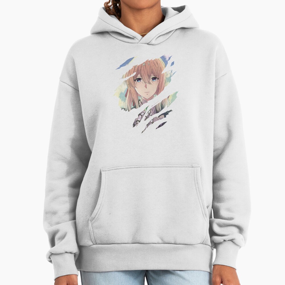 New Collection Violet Evergarden Ripped Graphic Hoodie - Image 2