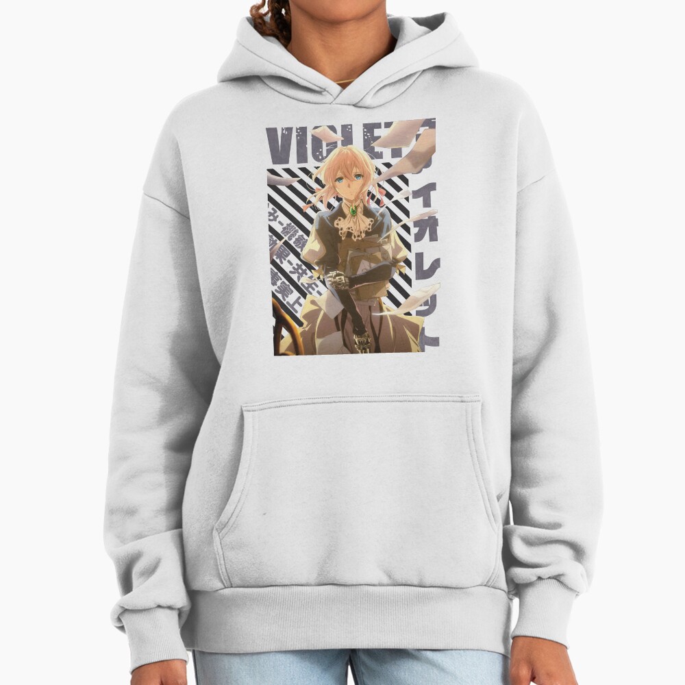 Hot Anime Violet Evergarden Vintage Typography Hoodie - Image 2