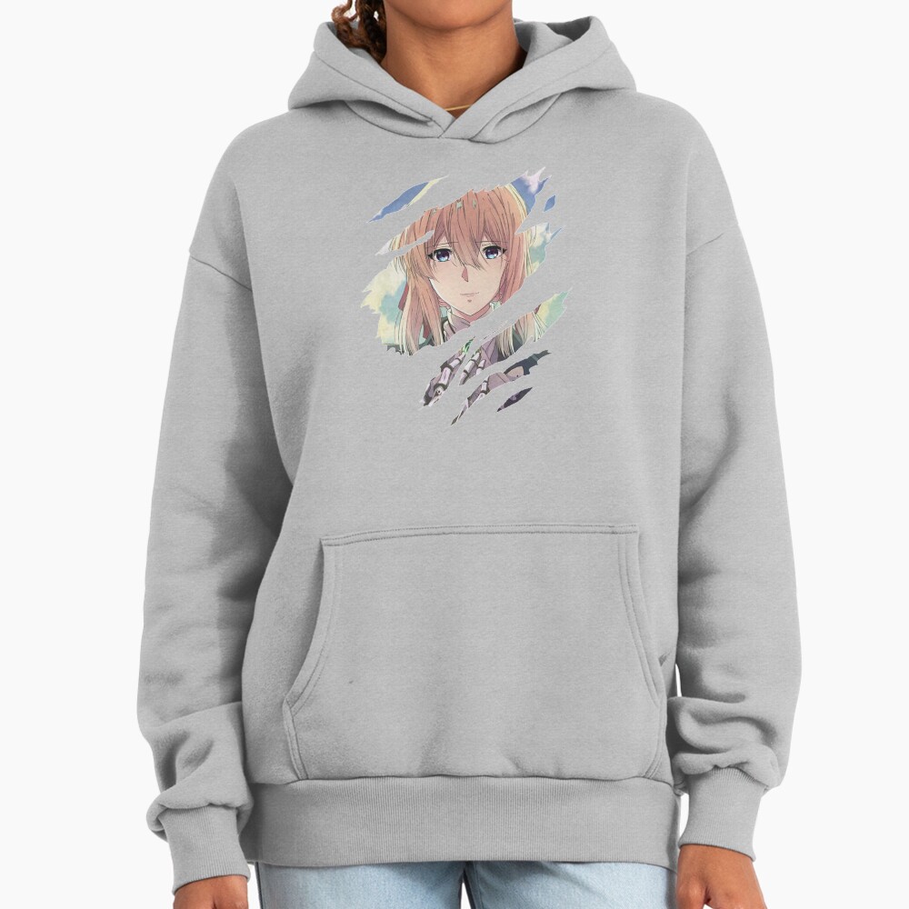 New Collection Violet Evergarden Ripped Graphic Hoodie - Image 4