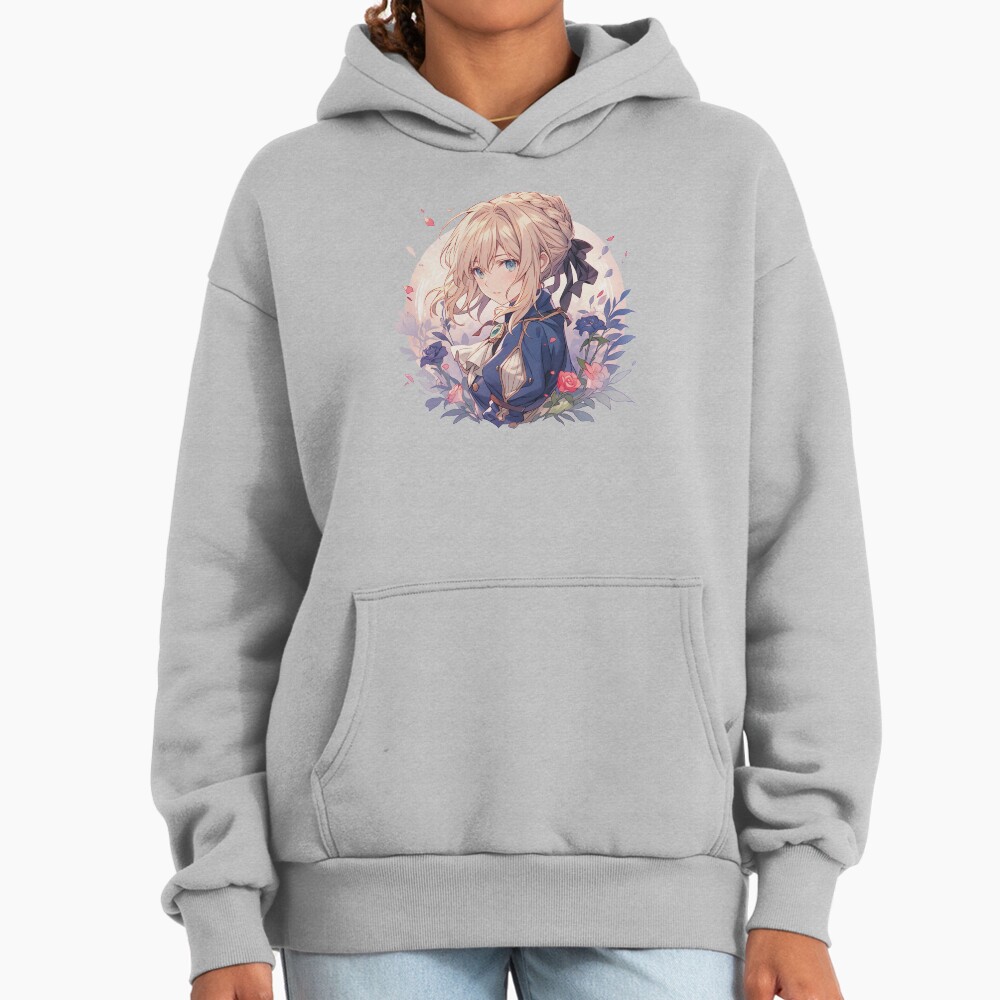 Violet Evergarden So Beautifull Floral Graphic Hoodie - Image 5
