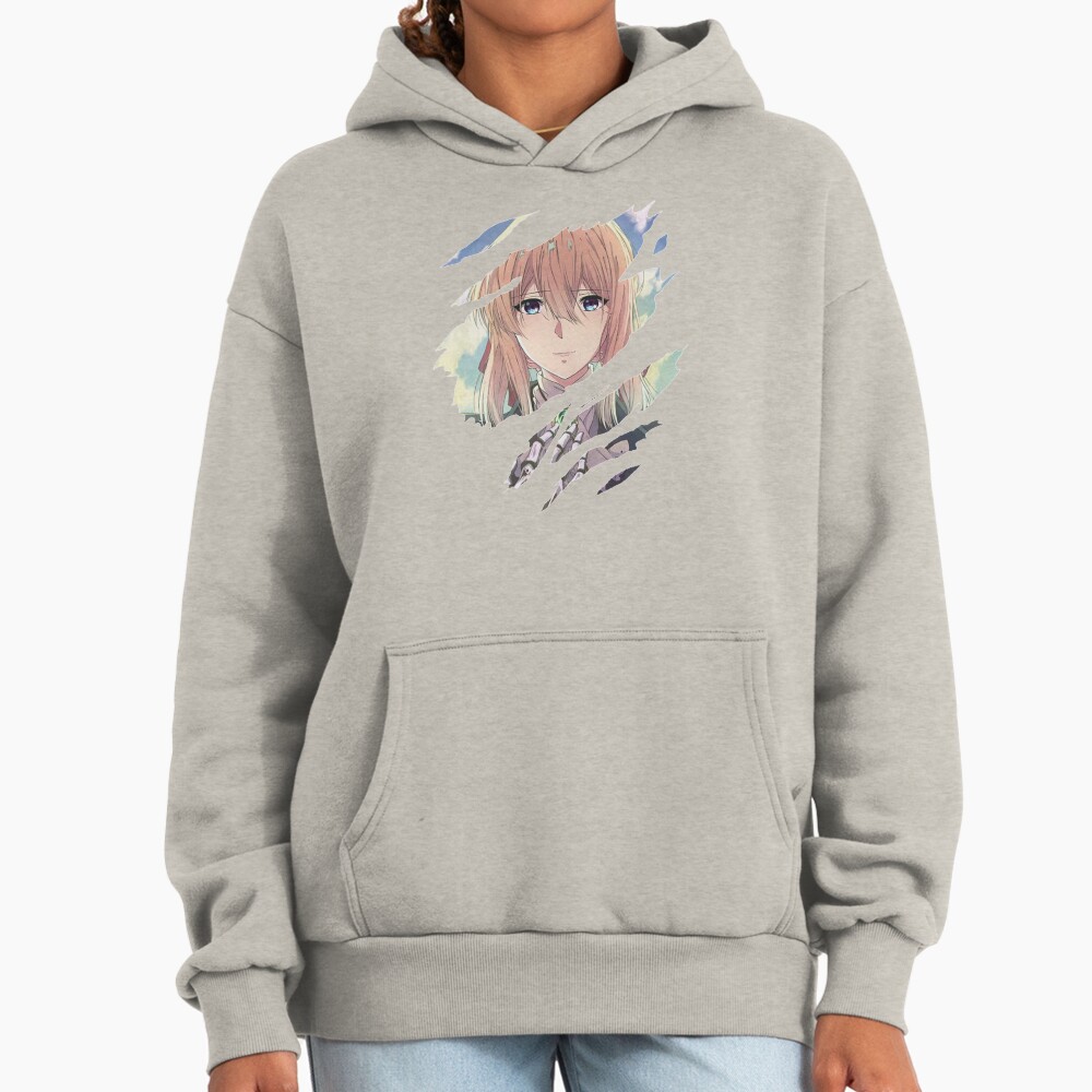 New Collection Violet Evergarden Ripped Graphic Hoodie - Image 3