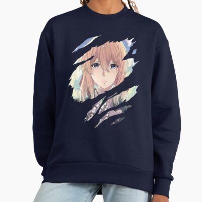 New Collection Violet Evergarden Ripped Graphic Sweatshirt