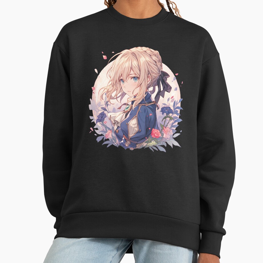 Violet Evergarden So Beautifull Floral Graphic Sweatshirt - Image 3