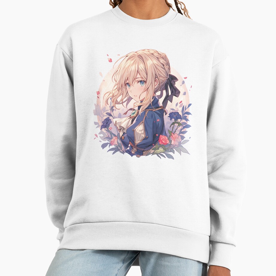 Violet Evergarden So Beautifull Floral Graphic Sweatshirt - Image 2
