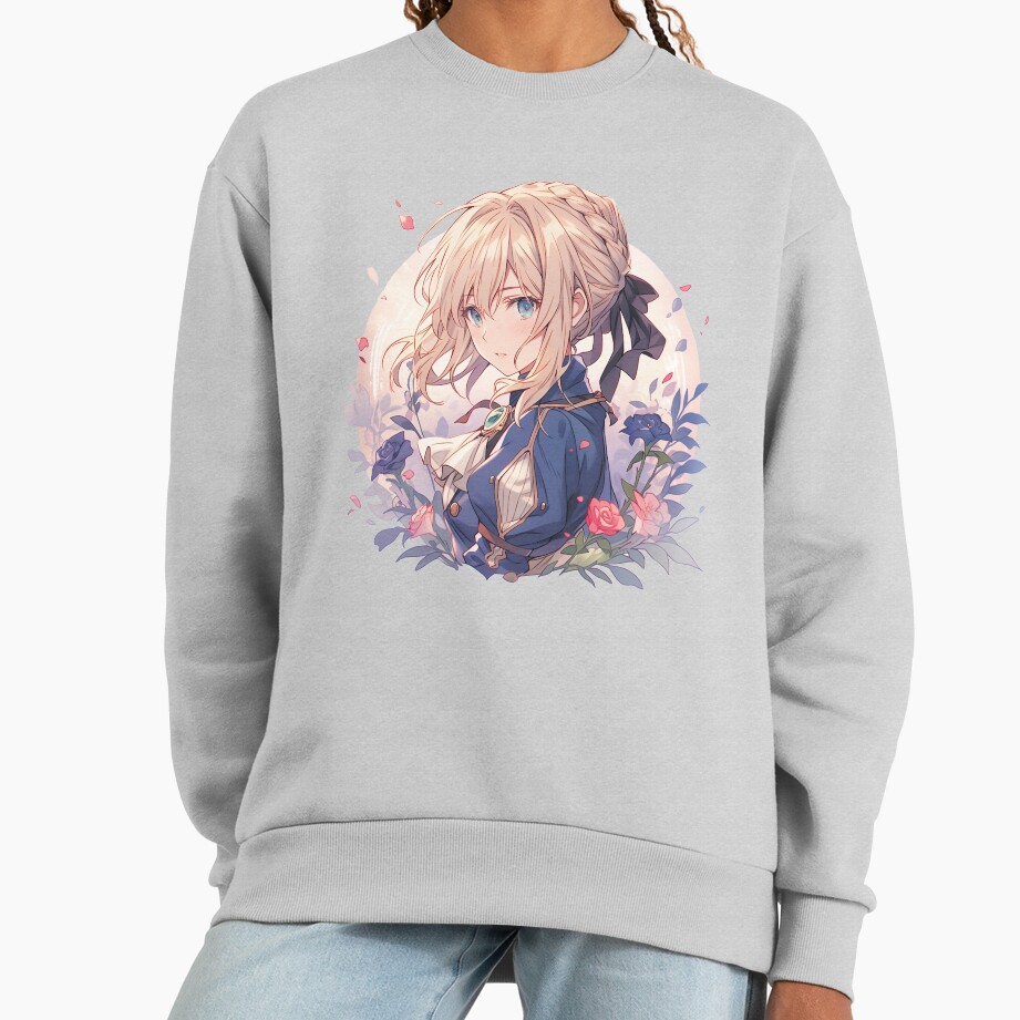 Violet Evergarden So Beautifull Floral Graphic Sweatshirt - Image 5