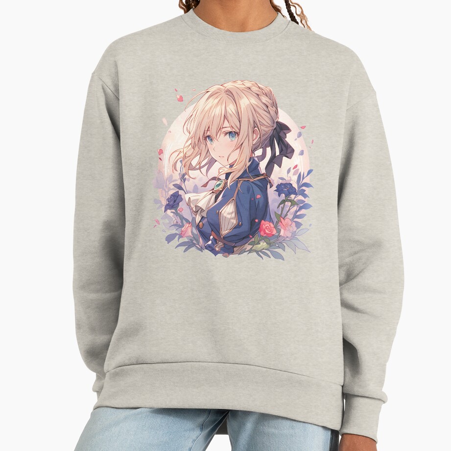 Violet Evergarden So Beautifull Floral Graphic Sweatshirt - Image 4