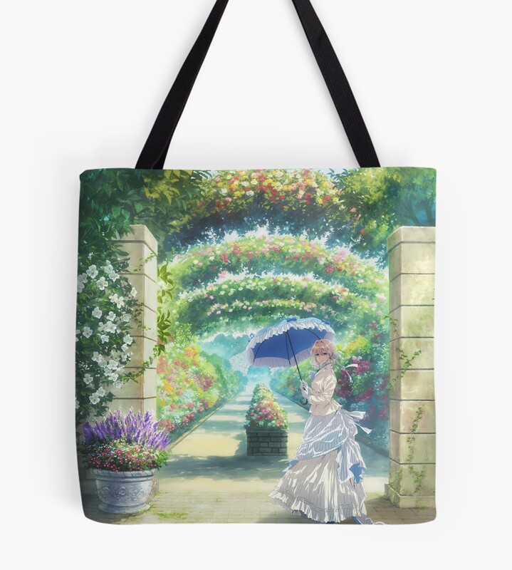 Anime Violet Evergarden Garden Walk Tote Bag