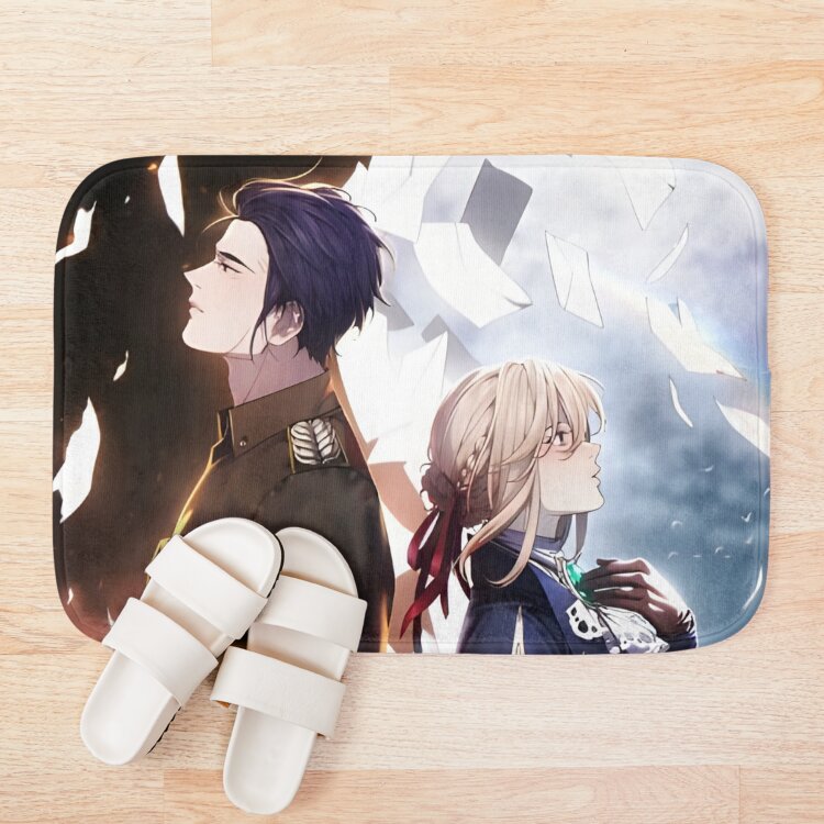 Violet Evergarden Cute Couple Bath Mat - Image 3