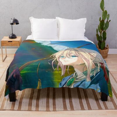 Hot Collection Violet Evergarden Colorfull Throw Blanket