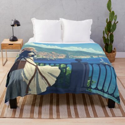 New Collection Violet Evergarden Seafront Throw Blanket