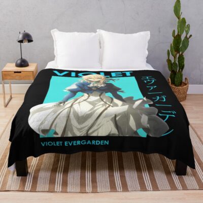 Violet Evergarden Anime Vintage Design Throw Blanket